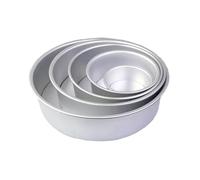 Générique 7/8/9/10/11/12inch Round Chiffon Mousse Cake Mold Aluminum Alloy Chessecake Baking Mold Removable Bottom Cake Decorating Tools(MIX2-2-4-5-6-8inch)