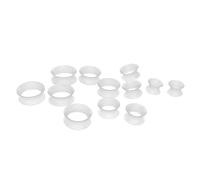Générique 7 Paires de Tunnels d'oreille Flexibles (8 Mm), Clair
