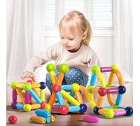 Générique 70 PIÈCES Jeu DE Construction MAGNÉTIQUE Montessori Jeux à partir de 3 Ans Jeux éducatif Bon Cadeaux pour Enfants