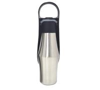 Générique 750 ML Bouteille d'eau Portable pour Chiens Acier Inoxydable 304 Promenade Gourde Chien avec Gamelle Pliable Facile À Transporter Accessoires pour Animaux pour Les Voyages, Les Sorties