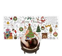 Générique 76 * 183cm Poster Géant à Colorier De Noël, Coloriage Noel Merry Christmas Décoration Murale, Compatible Crayons & Crayons & Stylos Aquarelle, DIY De Fête Activités & Vacances