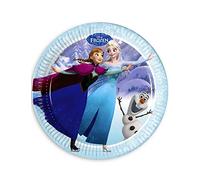 Generique - 8 Assiettes Bleues La Reine des neiges 23 cm