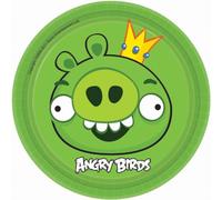 Generique - 8 Assiettes Carton Angry Birds 17cm