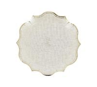 Artyfêtes Générique - 8 Assiettes Carton Communion 23CM Lin