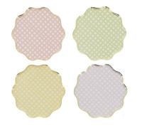 Générique - 8 Assiettes Carton Vichy 23CM Pastel