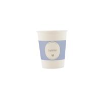 Générique - 8 GOBELETS Carton BAPTÊME 25CL Bleu Orage