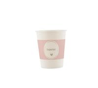 Générique - 8 GOBELETS CARTON BAPTÊME 25CL ROSE