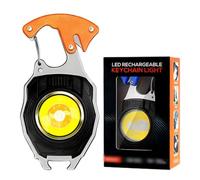 Générique 8-in-1 Multifunctional Keychain Flashlight，B | Pocket Multitool with LED Light, Strobe, Digital Display, Strap Tool, Screwdriver & Bottle Opener for Camping and Daily Use