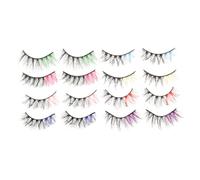 Générique 8 Paires Faux Cils Colorés Extensions De Cils Bricolage Extensions De De Couleur Avec Couleur Colorés Individuels Individuels Imitation