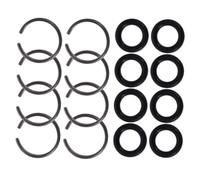 Générique 8 Pièces Bagues de Retenue et Joints Toriques pour Clé à Chocs Anneaux de Serrage en Caoutchouc et Métal Accessoires Compatibles pour Douilles Électriques Kit de Fixation