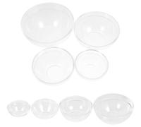 Générique 8 Pièces Bols Acrylique Transparent pour Mélange Huiles Essentielles Set pour Soins Beauté Spa et Massage Résistant pour Usage Professionnel et Domestique