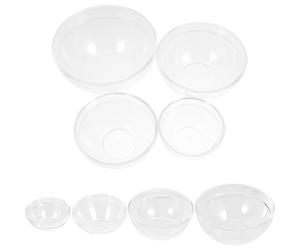 Générique 8 Pièces Bols Acrylique Transparent pour Mélange Huiles Essentielles Set pour Soins Beauté Spa et Massage Résistant pour Usage Professionnel et Domestique