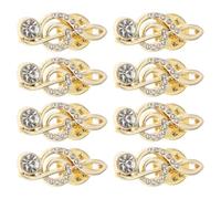 Générique 8 Pièces Broche Épingle Légère en Alliage Doré Note de Musique avec Cristaux Élégants et Fixation Sécurisée pour Femmes et Filles, pour Mariage et Occasions Formelles