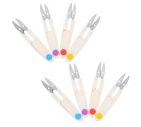 Générique 8 Pièces Ciseaux à Tailler de U pour Couture, Coupe-fil de Pêche Portable Plastique et Acier Carbone, pour Activités de Loisirs Créatifs en Extérieur