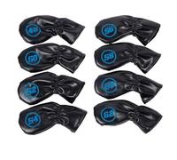 Générique 8 pièces Couvre-têtes de Golf en Fer épais en Cuir PU numéro brodé Couvre-têtes de Golf Couvre-Chef de Remplacement Couvre-Chef de Protection Club de Protection PU Doux Portable