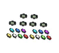 Générique 8 Pièces Feux Stroboscopiques LED Indicateur Avertisseur Éclairage Nocturne USB Capteur Mouvement Waterproof Adapté pour Cyclisme, 20 Pièces