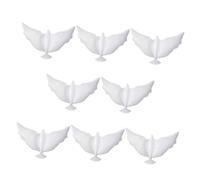 Générique 8 pièces Lot de Ballons Colombe Aluminium pour Décoration Mariage Anniversaire Commémorative Ballons Paix Blancs pour Fête Extérieure