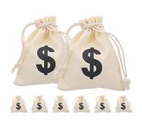 Générique 8 pièces Sachet Toile avec Cordon de Serrage pour Bijoux et Pochettes Décoratives Coton pour et Mariages