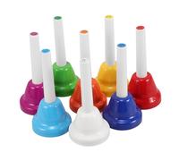Générique 8 Pièces Set de Cloches Musicales Diatoniques Colorées Instrument de Percussion pour Garçon Fille Éducation Musicale Fêtes et Activités Familiales