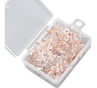 générique 80 pièces/Ensemble en Plastique Transparent Or Rose punaises Pouce Punaise Conseil Broches Dessin Photo Mur Goujons Bureau Fournitures scolairesIntelligent