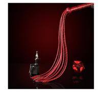 Générique 82CM Genuine Leather Submissive Horse Crop Horse Whip, Horse Training Real Leather Whips, Snake Pattern Leather Covered Handle