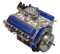 Générique 89%-Gasoline Ohv V8 Small-Block Engine Model Kits, Cison V8 Engine Kit Gas, Mini DIY STEM Model Motor for Adults, Various Types (Blue)