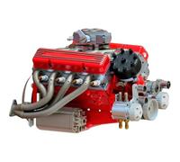 Générique 89%-Gasoline Ohv V8 Small-Block Engine Model Kits, Cison V8 Engine Kit Gas, Mini DIY STEM Model Motor for Adults, Various Types (Red)