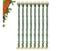 Générique 8PCS Attaches pour Guirlandes De Noël avec Clochettes, 50cm Corde Torsadée Décorative, Crochets pour Couronne, Aux Rampes D'escalier, Adaptés Aux Décorations Noël Et L'emballage Cadeau