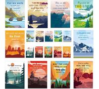 Générique 9 Pcs Vintage National Park Posters Nature Wall Art Mountain Print Set Abstract Hikers Campers Posters Travel City Around World Poster Unframed for Living Room Bedroom Bathroom Decor