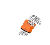 Générique 9 pièces Torx étoile clé Kits ensemble clés Allen hexagonale fleur de prunier double extrémité L Type tournevis outil réparation à la main(Torx S)