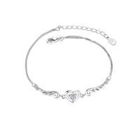 Générique 925 Sterling Silver Bracelet Simple Adjustable Bangle Bracelets Wedding Jewelry for Brides Mother's Day Birthday gifts for her Mothers day