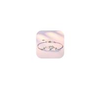 Générique 925 Sterling Silver Bracelet Simple Adjustable Bangle Bracelets Wedding Jewelry for Brides Mother's Day Birthday gifts for her Mothers day