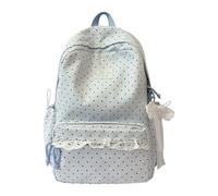 Générique à avec bordure en dentelle décorative, Blue | à en nylon léger pour les cours, les études en bibliothèque, le shopping et les déplacements quotidiens