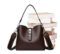 Générique à bandoulière - à écharpe en cuir de 9,06 pouces pour femmes, à main élégant avec portefeuille, sacs de seau pour faire du shopping, voyager, bureaux, école, épouse, cadeau pour femmes