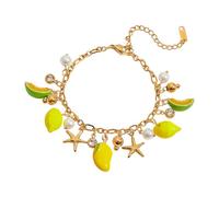 Générique À Breloques en Forme de Fruits avec Pendentif Doux, chaîne texturée en Acier Inoxydable, Bijoux présents pour Femmes et Filles