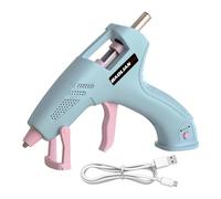 Générique à Colle Sans Fil Outil de Colle Chaude Buse En Alliage D'Aluminium Portable Temps de Chauffe Réduit Adaptée pour Les Activités A, Bleu