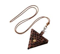 Générique à collier en cuir à la mode pour protéger les écouteurs et contenir des pièces de monnaie, parfait pour les activités de plein air, usage quotidien, pendentif à la mode