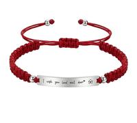 Générique à cordon à nœud réglable pour ami, chaîne à main d ' amitié pour de diplôme, bijoux pour hommes et femmes, à mémoire gravée