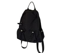 Générique à coréen en nylon avec cordon de serrage plissé, couleur unie, plusieurs poches, d ' école pour voyage et usage quotidien, d ' école pour étudiant