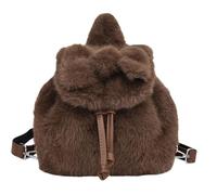 Générique à dos en peluche - à main avec nœud, à bandoulière léger et doux, adorable fourre-tout tendance, pochette durable à fermeture éclair, mini pack tendance | Parfait pour l'école, la gar