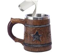 Générique à en tonneau en | Gobelet en - Doublure en acier inoxydable de 600 ml, vintage, fait à la main, médiéval et ne réagit pas aux boissons. C'est une à en en forme