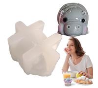 Générique à gâteau Hippopotame - à gâteau en Silicone 3D pour Fondant, de Cuisson en Forme d'animal, Accessoire Flexible pour Dessert Polyvalent sûr | Polyvalent Design Amusant Fondant Sucre a