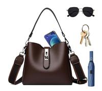 Générique à godet - Hobo en cuir en cuir pour femmes, à main de mode avec des sangles et portefeuilles réglables, décontracté pour faire du shopping, travailler, voyager, femme, dames 9.06x3.94x7.87