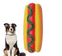 Générique à mâcher pour Hot Dog - interactif pour Animal de Compagnie, Conception en Caoutchouc Solide, Aide à l'entraînement bruyante | Durable d'enrichissement sonore pour l'activité de Jeu
