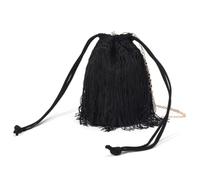 Générique à main à pompon avec texture à franges, à main seau à sangle en chaîne, adapté looks de soirée des invités de mariage ce soir, à pompon, de soirée, à bandoulière