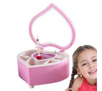Générique à Musique de Ballet en de cœur - Coffret à Bijoux Rotatif pour Danseuse, de Rangement en de cœur pour Filles | à Musique Design en de cœurs, modèle de Structure de b