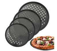 Générique à Pizza pour Four | Accessoires De Cuisine 4 Pièces En Acier Au Carbone | Ronde pour Pizza,Pour Maison, Dortoir, Salle De Bain, Appartement, Location, Cuisine, Camping, BBQ, Fête