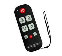 Générique A-TV10 Télécommande générale étanche avec dragonne Facile à Utiliser pour Plusieurs Marques de téléviseurs Télécommande Noire avec Corde de Suspension