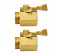 Générique A15F - Robinet d'arrêt de Tuyau d'arrosage en Laiton Robuste, connecteur de Tuyau d'arrosage 3/4, Robinet d'arrêt de Tuyau d'eau en Laiton, 2 pièces