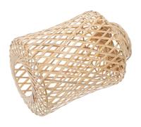 Générique Abat-Jour en Bambou Tressé Suspendre Cache-Lampe Décoratif en Bambou Naturel Petit Modèle Artisanal pour Salon et Chambre Diffuseur de Lumière Chaude Luminaire Écologique et